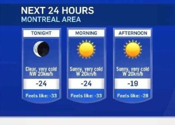 انخفاض درجات الحرارة إلى -38 درجة مئوية في أجزاء من كيبيك مع وصول الدوامة القطبية