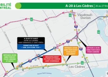 إغلاق طرقات في منطقة مونتريال الكبرى بسبب أعمال البناء