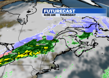 أمطار غزيرة تليها ثلوج كثيفة في مونتريال
