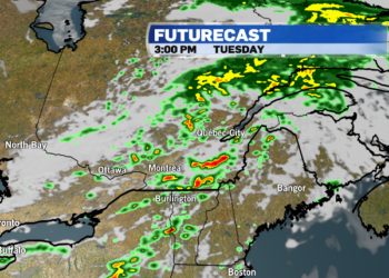 توقعات بحدوث عواصف رعدية شديدة عبر أجزاء من كيبيك اليوم