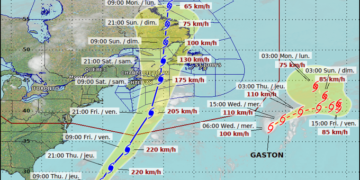 تحذيرات من تأثّر 4 مقاطعات كندية بإعصار كبير خلال نهاية هذا الأسبوع
