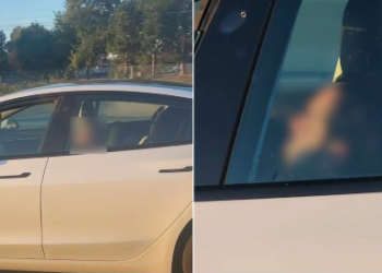 سائق نائم في سيارة ” تسلا ” الكهربائية ويسير بسرعة 100 كلم بالساعة على الطريق السريع