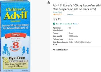 مع تصاعد الضغط في مستشفيات الأطفال .. بيع دواء Advil للأطفال مقابل 300 دولار على أمازون