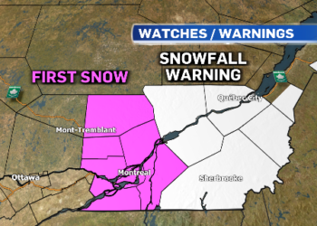 مونتريال على موعد مع أول تساقط للثلوج يوم الأربعاء