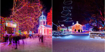 استكشف قرية عيد الميلاد الضخمة المليئة بالأضواء بالقرب من مونتريال