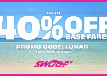 تخفيضات بنسبة 40٪ على رحلات خطوط Swoop الجوية