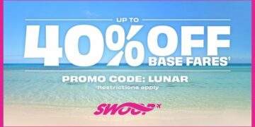 تخفيضات بنسبة 40٪ على رحلات خطوط Swoop الجوية