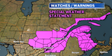 أمطار وثلوج غزيرة في توقعات الطقس لهذا الأسبوع في مونتريال