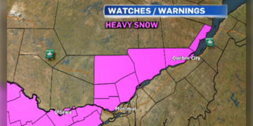 طقس بارد وثلوج بسماكة 20 سم في بعض مناطق كيبيك