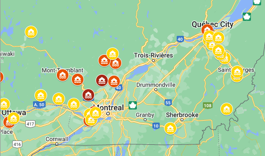 السلطات تدعو سكان كيبيك إلى الاستعداد للفيضانات في هذه المناطق