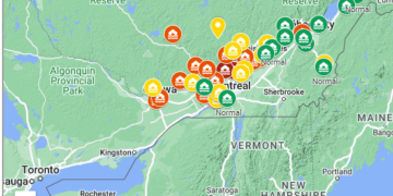 حالة تأهب وعمليات إخلاء في بلدة Rawdon بسبب الفيضانات