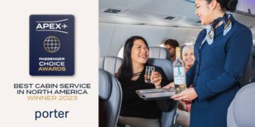فوز خطوط Porter الجوية بجائزة أفضل خدمة في أمريكا الشمالية