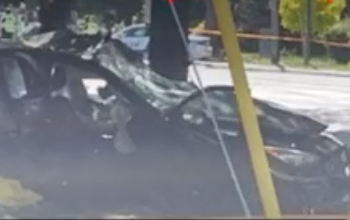 4 اصابات خطيرة بعد اصطدام سيارة بموقف حافلات في مونتريال