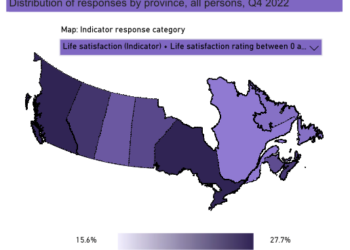 ما هي المقاطعات الكندية الأكثر والأقل رضا عن جودة الحياة؟