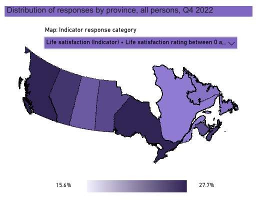ما هي المقاطعات الكندية الأكثر والأقل رضا عن جودة الحياة؟