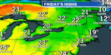 درجات الحرارة ستصل إلى 30 درجة …توقعات الطقس الخاصة بمنطقة مونتريال هذا الأسبوع