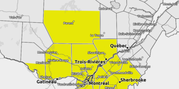 تحذيرٌ من عاصفة رعدية شديدة في مونتريال ومناطق أُخرى بعد ظهر اليوم