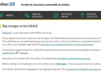 SAAQ توصي سكان كيبيك بالحصول على رخصة قيادة مؤقتة قبل العطلات