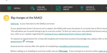SAAQ توصي سكان كيبيك بالحصول على رخصة قيادة مؤقتة قبل العطلات