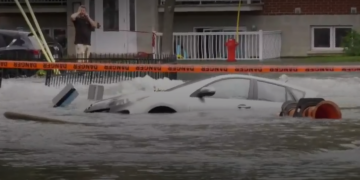 فيضانات كبيرة في Saint-Michel بمونتريال