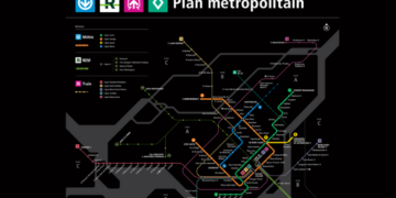 خريطة النقل العام الجديدة في مونتريال الكبرى