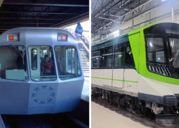 نظرة على قطار Réseau Express Métropolitain (REM) الذاتي القيادة القادم إلى مونتريال