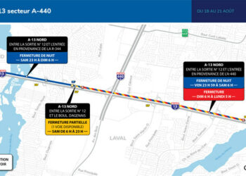 إغلاق الطريق السريع 13 المتجه من لافال خلال عطلة نهاية الأسبوع