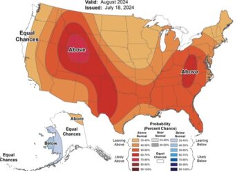 توقعات الطقس في ميشيغان لشهر أغسطس/أب 2024